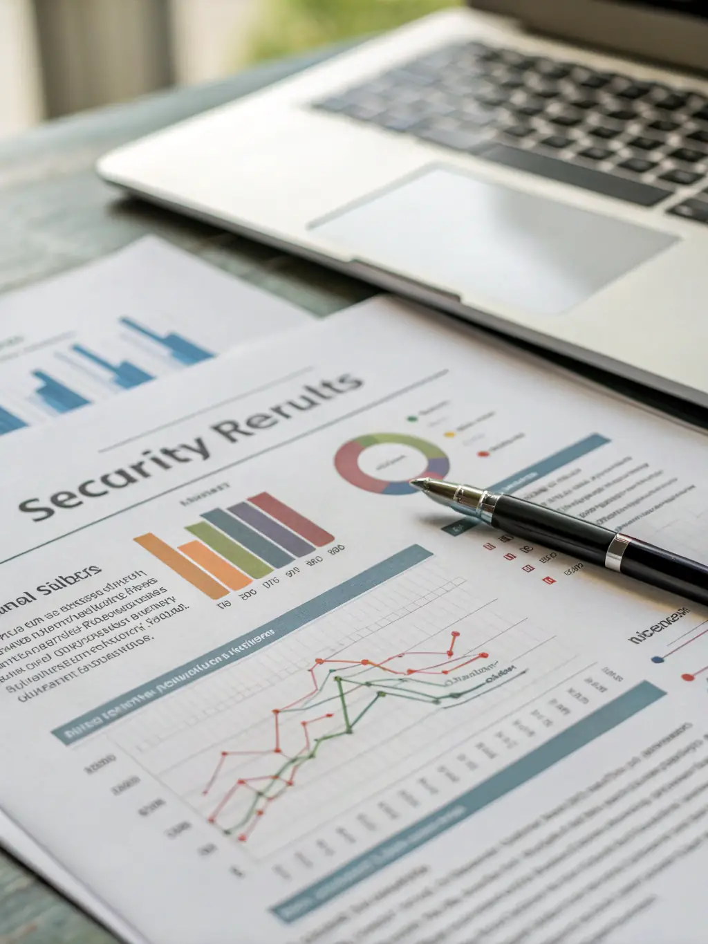 A customized security plan document with the STConsultants logo, showcasing tailored solutions for a client's unique business challenges and risk profile.